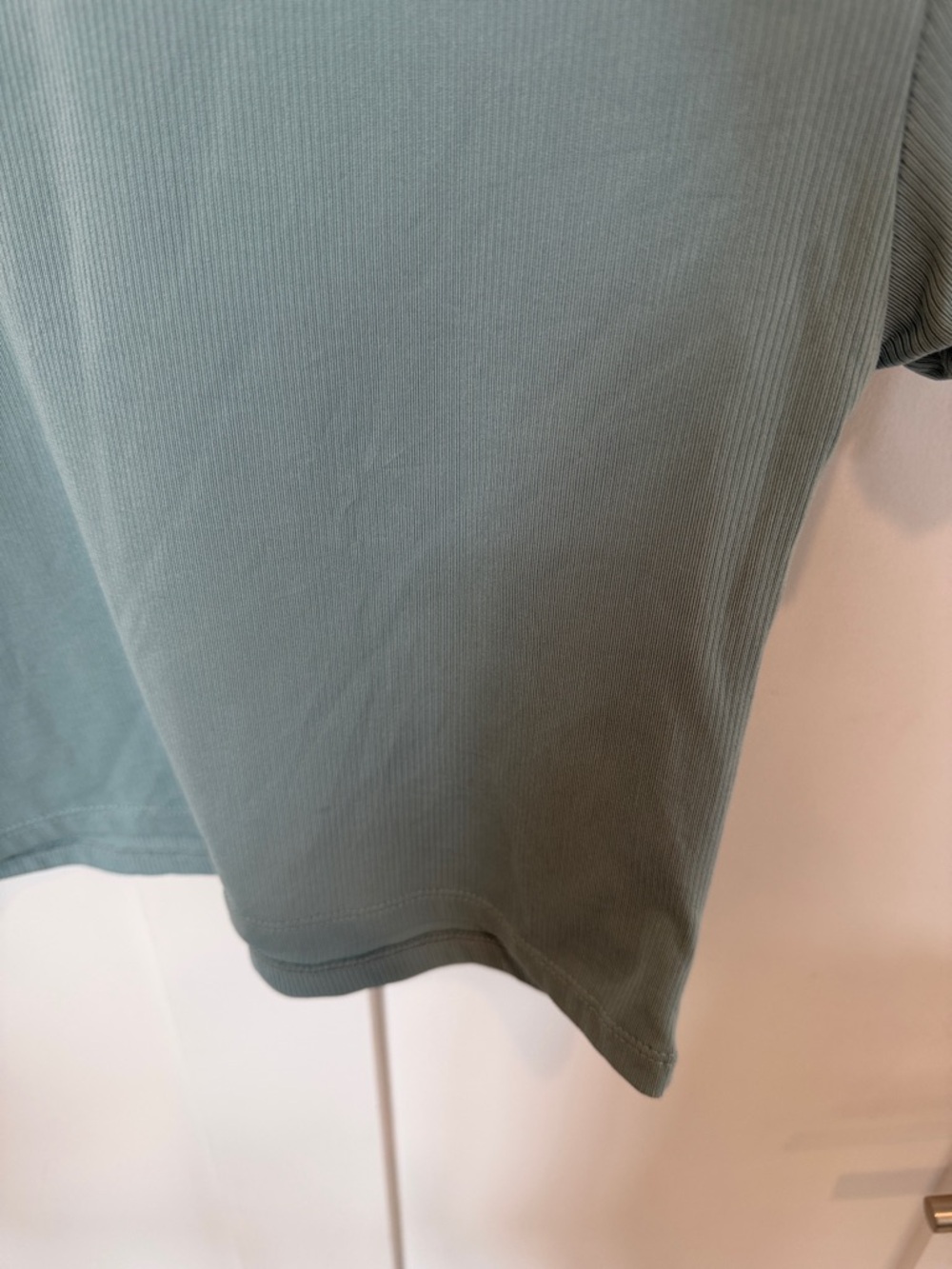 7 Diamonds Ribbed Crop Tee in Sage - Picture 4 of 4